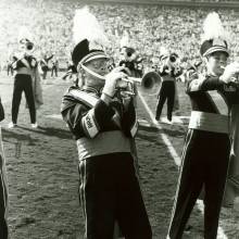 Trumpet players John Burn and Linda Peters, 1987