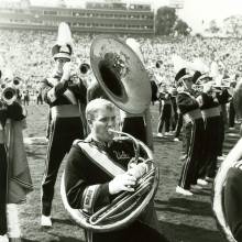 Tuba player Tom Hanson, 1987