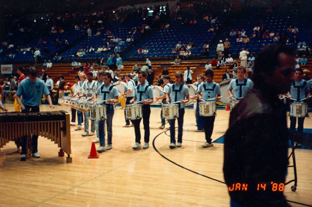 1988 Drumline at WSU BB Game 1/28/88