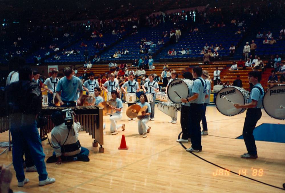 1988 Drumline at WSU BB Game 1/28/88