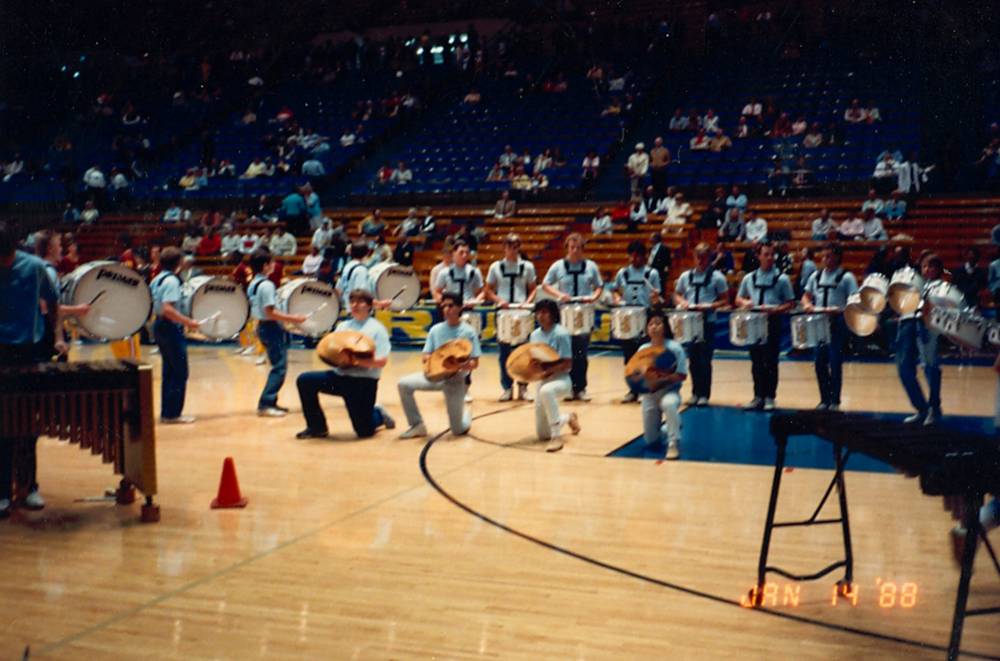 1988 Drumline at WSU BB Game 1/28/88