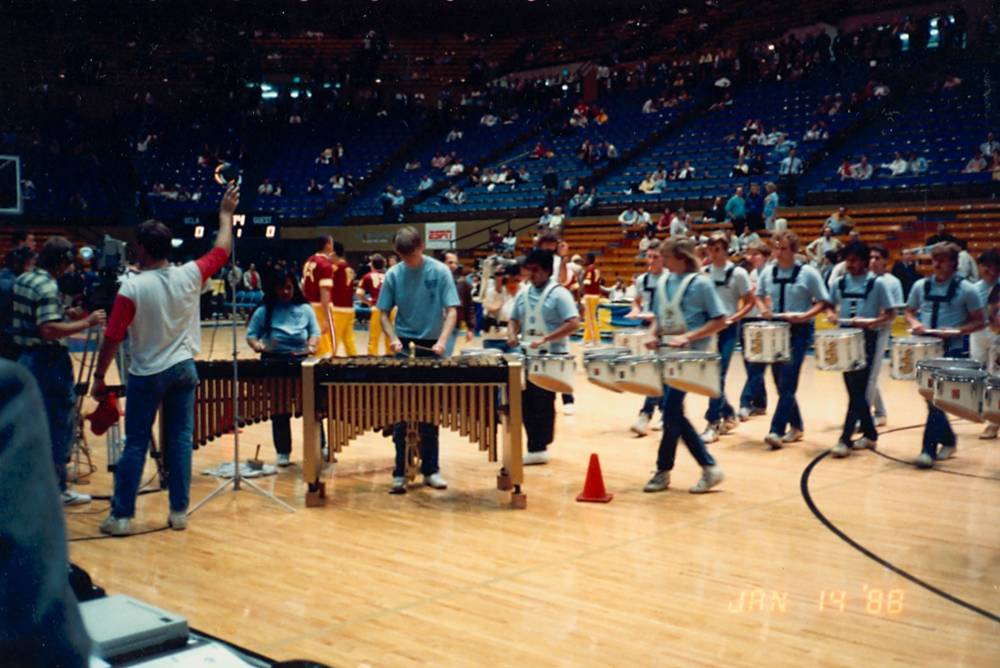 1988 Drumline at WSU BB Game 1/28/88