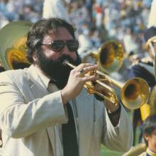Trumpeter Vince DiMartino performing "Birdland" with the Band, 1988 