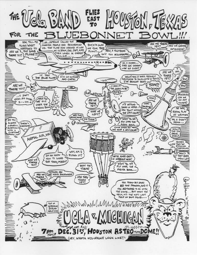 1981 Cartoon Bluebonnet Bowl Silverman