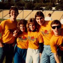 Rehearsal on IM Field for 1984 Rose Bowl, December 1983