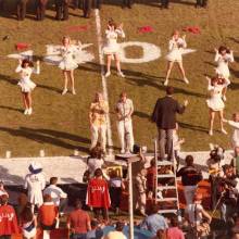 Surf rock duo Jan and Dean perform "The Little Old Lady from Pasadena" with Band, pregame, 1984 Rose Bowl, January 2, 1984