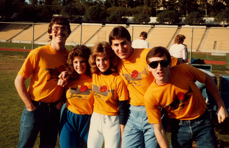 Rehearsal on IM Field for 1984 Rose Bowl, December 1983