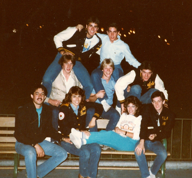 Band members at Disneyland prior to 1984 Rose Bowl, December 1983