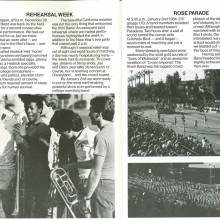 Band Booklet, page 3, 1984 Rose Bowl