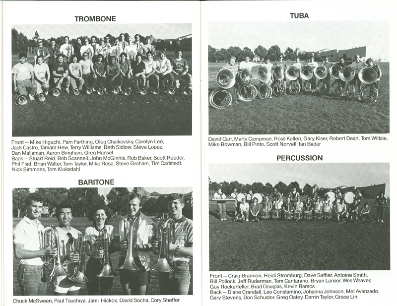 Band Booklet, page 12, 1984 Rose Bowl