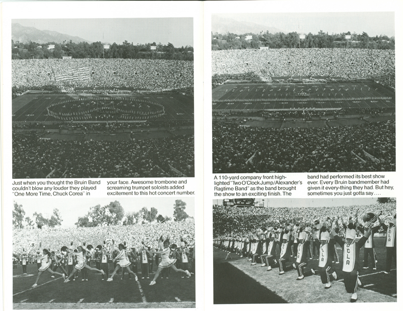 Band Booklet, page 7, 1984 Rose Bowl