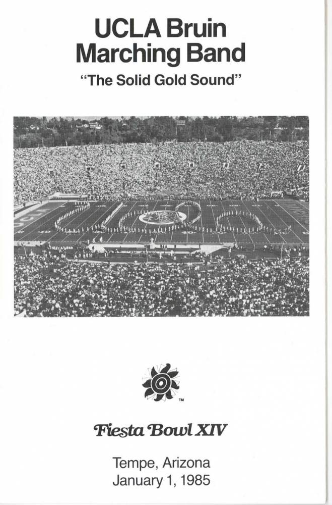 Band booklet, cover, 1985 Fiesta Bowl