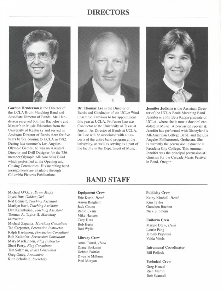 1986 Rose Bowl Booklet, page 3