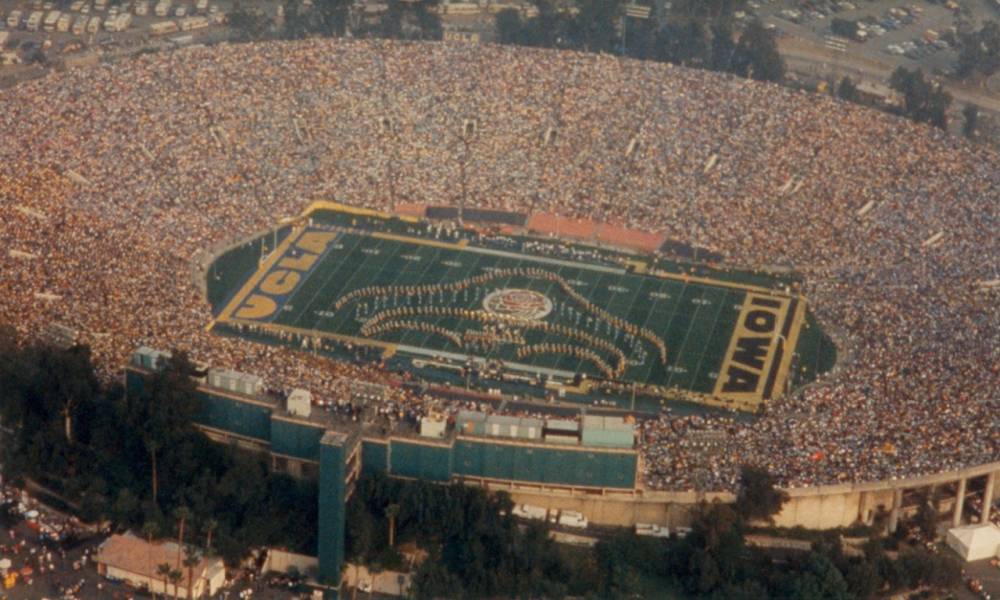 Blimp shot, 1986 Rose Bowl, January 1, 1986