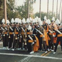 Trombones before 1994 Tournament of Roses Parade, January 1, 1994