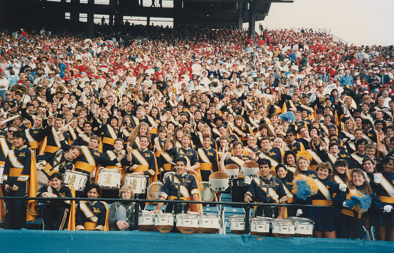 Band in stands, 1989 Cotton Bowl, January 2, 1989