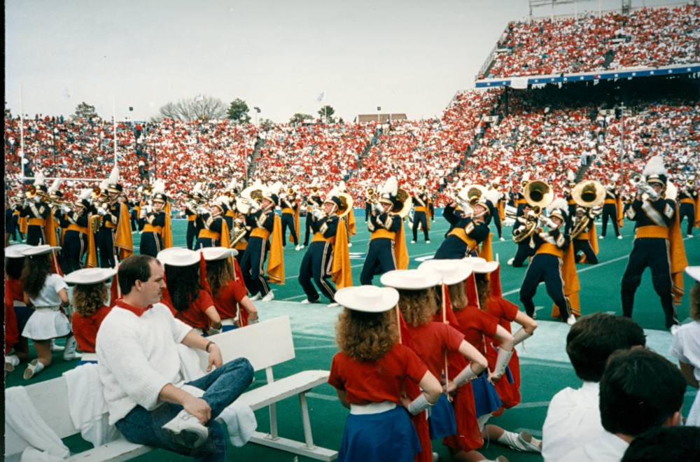 Sideline brass, 1989 Cotton Bowl, January 2, 1989