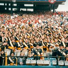 Band in stands, 1989 Cotton Bowl, January 2, 1989