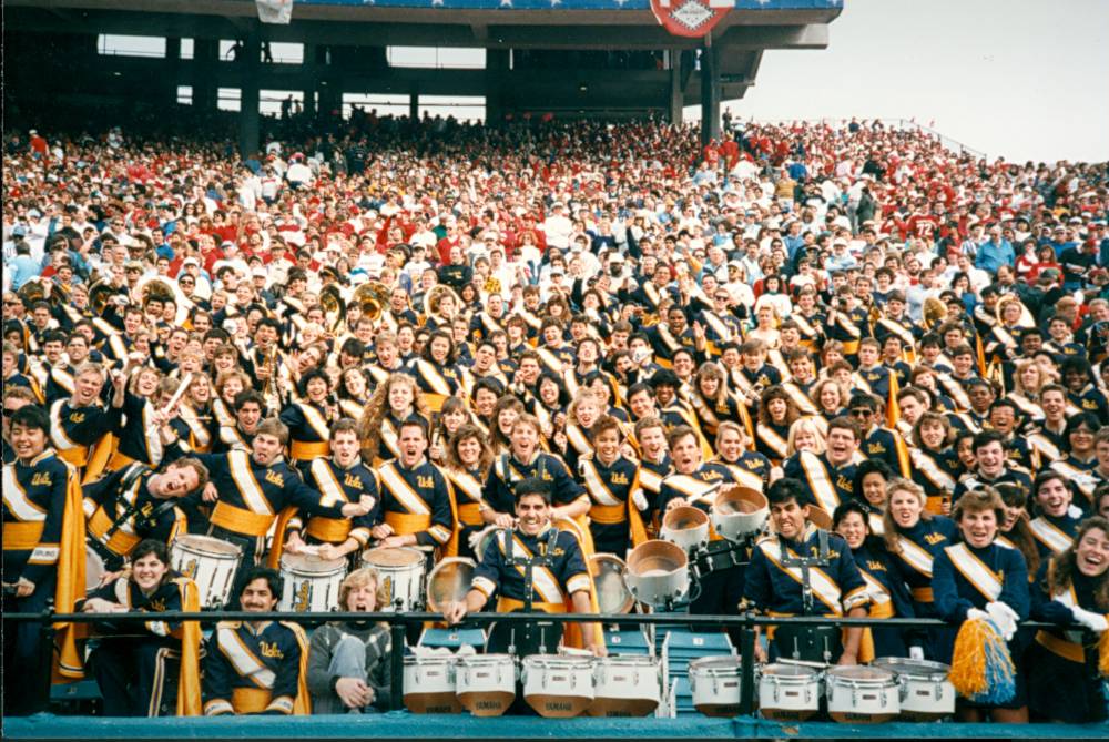 Band in stands, 1989 Cotton Bowl, January 2, 1989