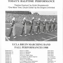 Band booklet, page 2, 1989 Cotton Bowl