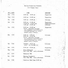 1984 Olympic Band Schedule 7-17-84