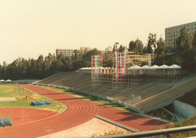 UCLA's Drake Stadium, in preparation for 1984 Summer Olympics