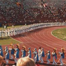 Dress Rehearsal, exiting Coliseum, 1984 Summer Olympics