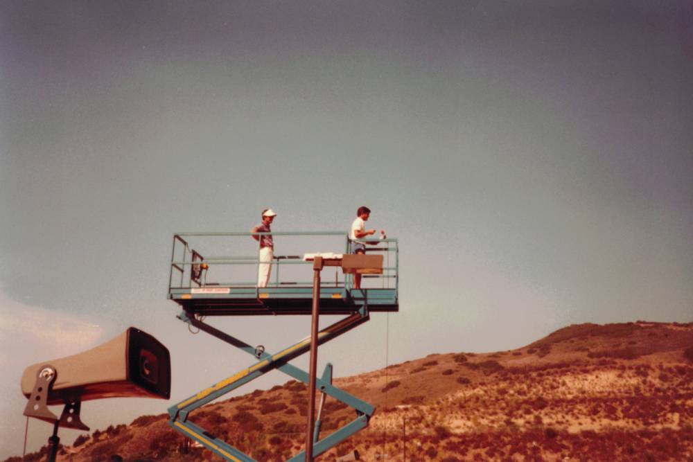 Mike Zapanta and Dr. Bartner on the tower