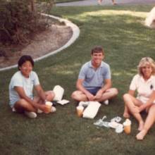 Larry Watanabe, Rich Martin and Kathy Kimball, 1984