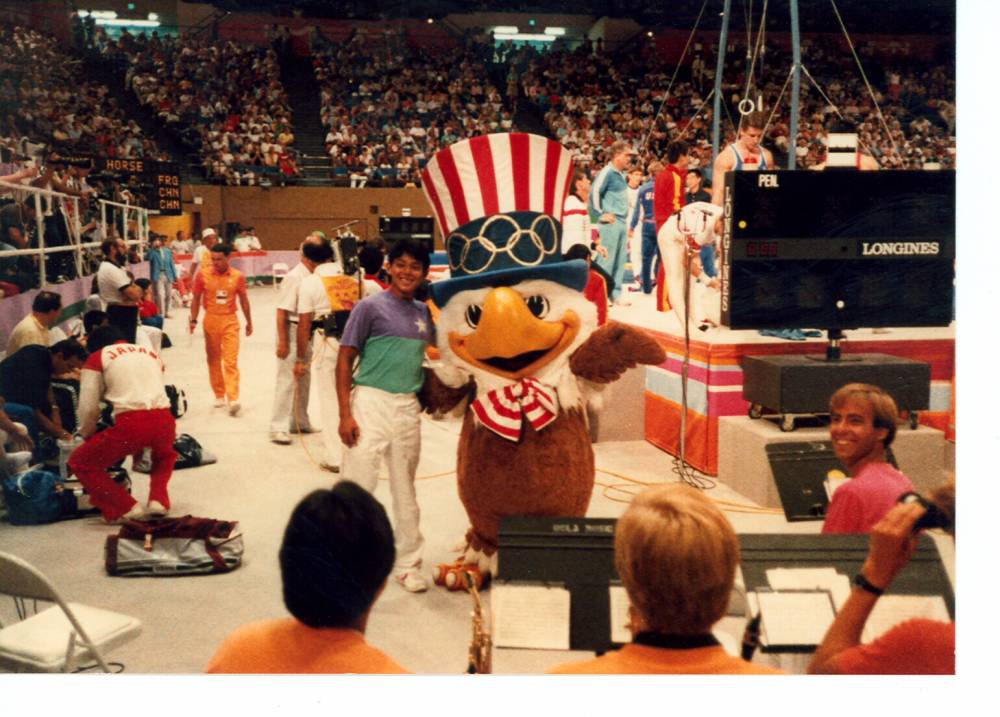 Mike with the Eagle mascot