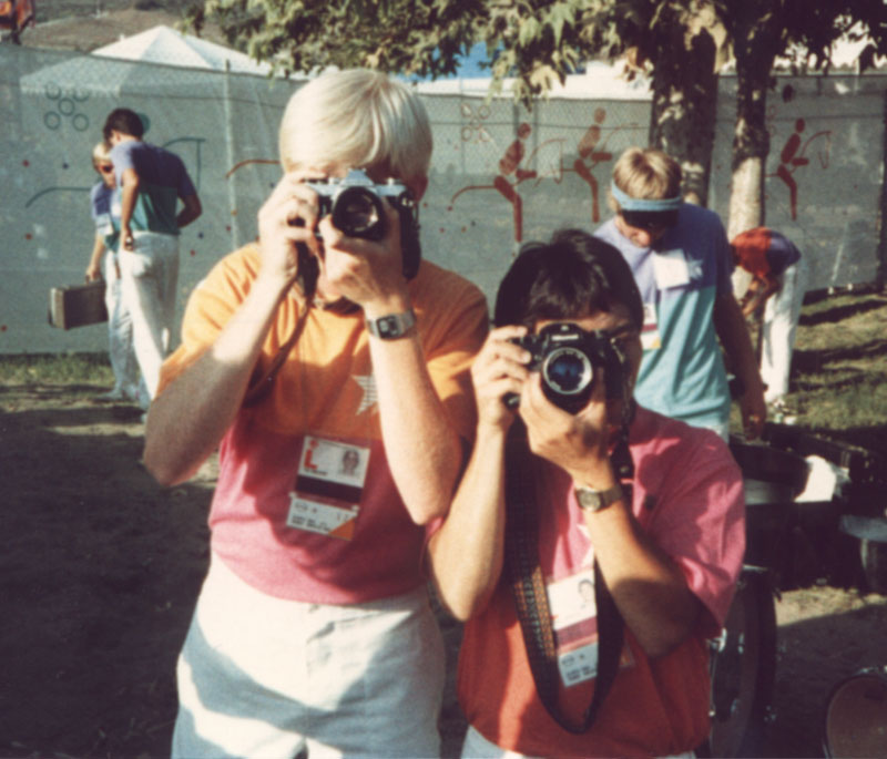 Tim Carlstedt and Mike Koshimizu at the Modern Pentathlon, 1984 Summer Olympics