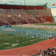 Dress rehearsal for the Opening Ceremonies at the Coliseum, 1984