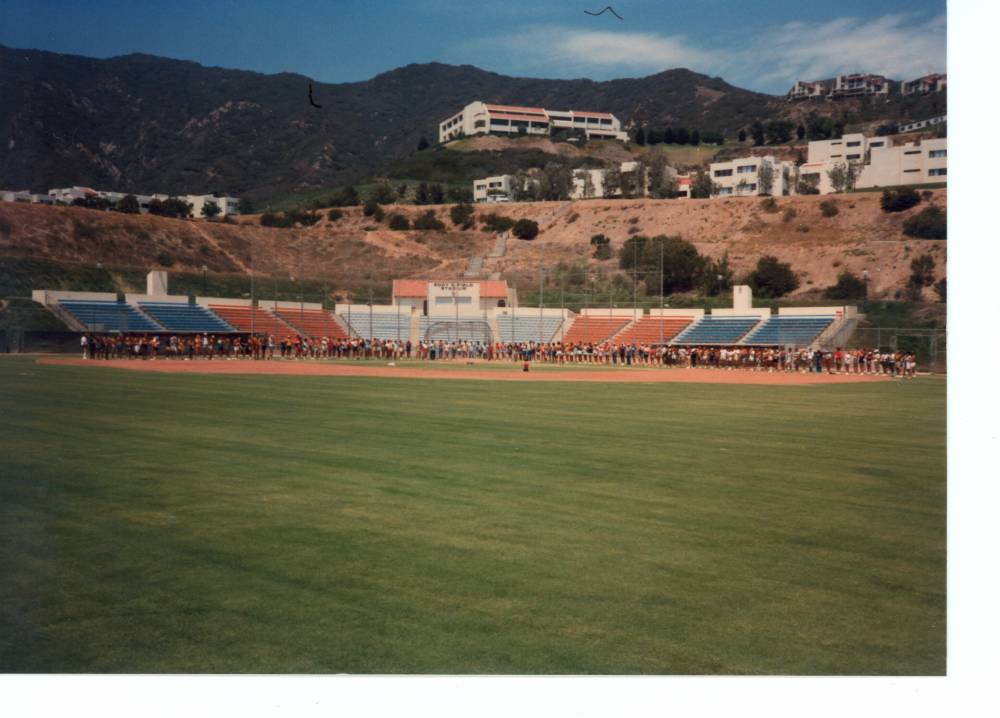 Trumpet Arc in the Pepperdine Baseball Stadium