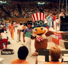 Mike with the Eagle mascot