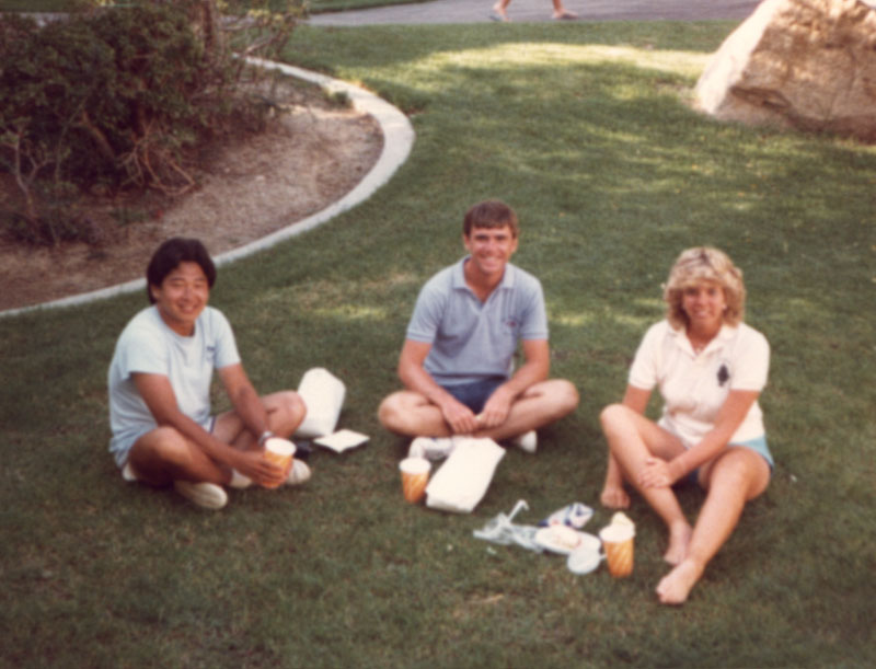 Larry Watanabe, Rich Martin and Kathy Kimball, 1984