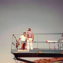 Mike Zapanta and Dr. Bartner on the tower