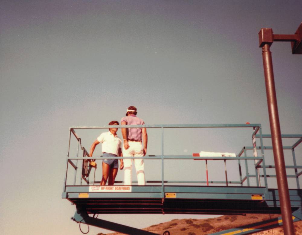 Mike Zapanta and Dr. Bartner on the tower