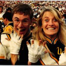 Clarinets gloves in stands