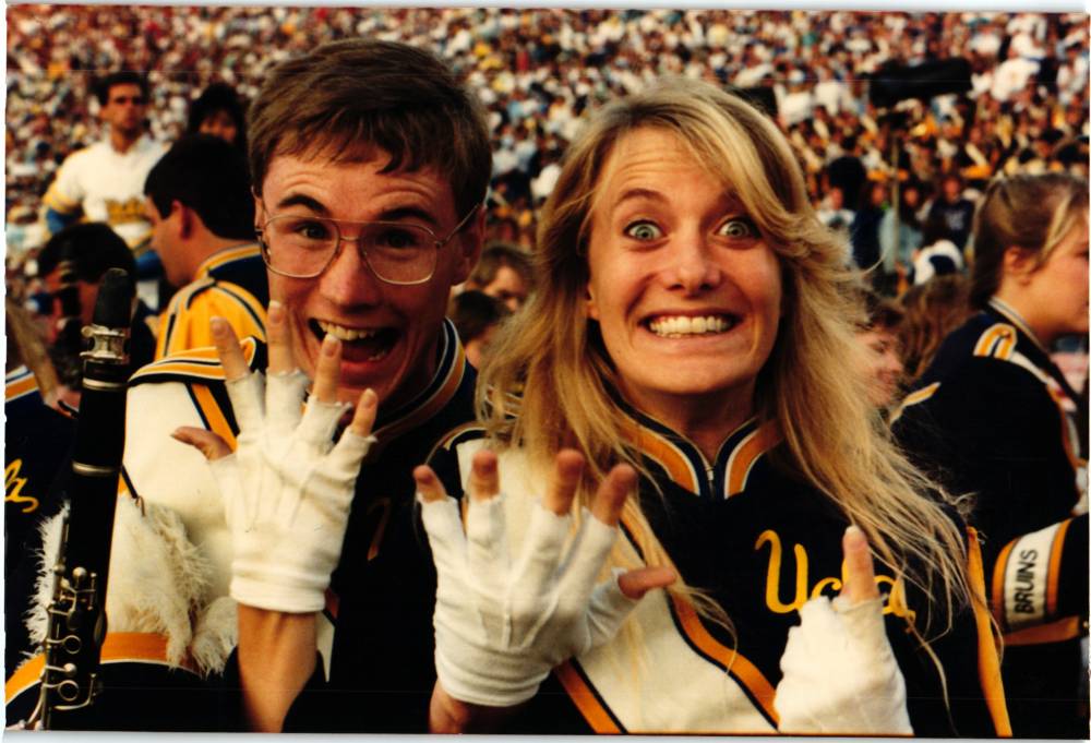 Clarinets gloves in stands