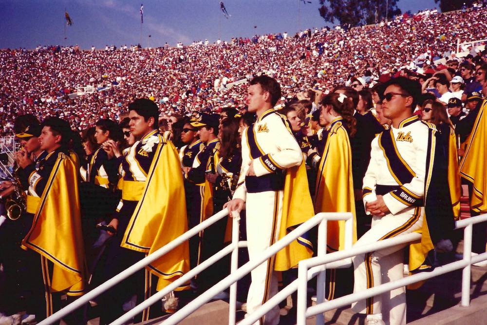 Drum Majors Jeff Trapp and Jeff Shimamoto