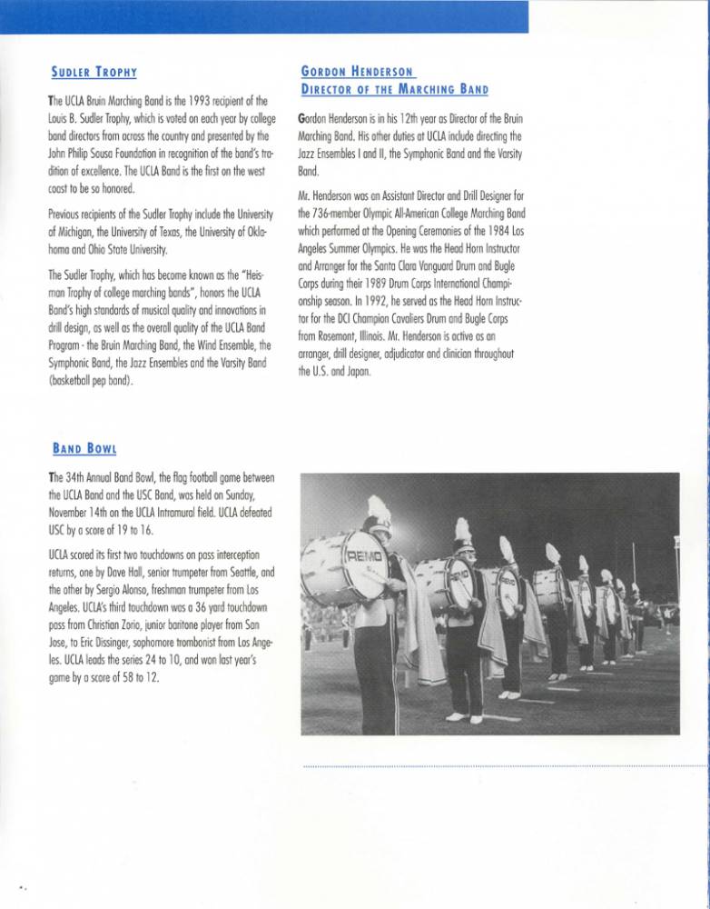 1994 Rose Bowl Booklet, page 4