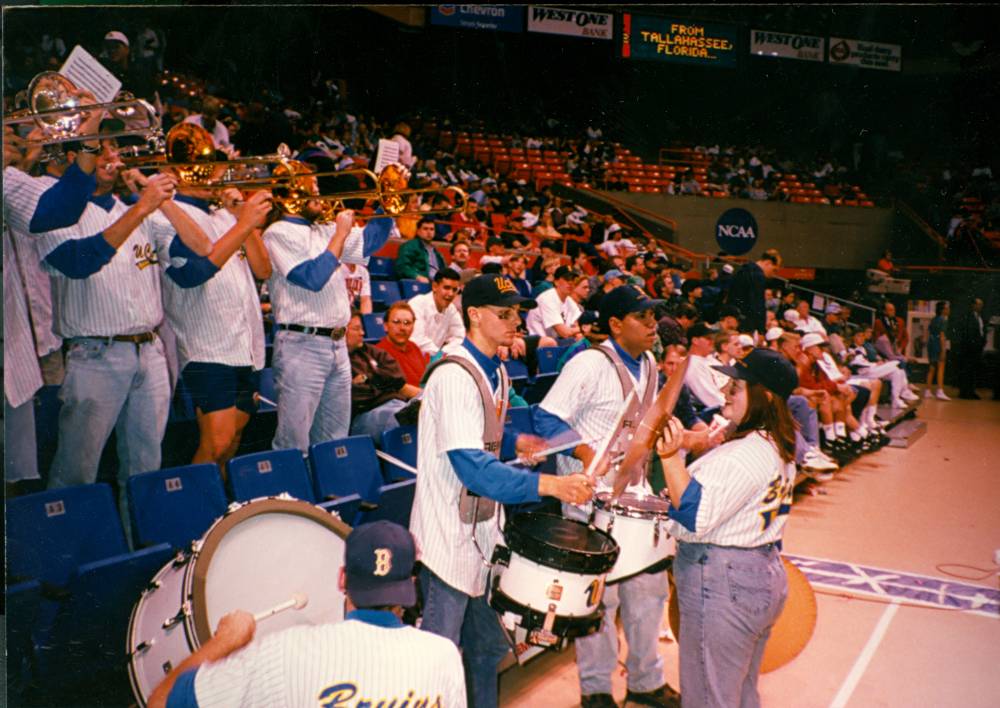 Band in stands, 1995 Boise 