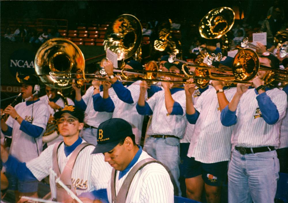 Band in stands, 1995 Boise 