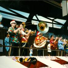 Band in stands