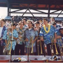 Trombones: Matthew, Nathan, Yang, Jon, Sean, Greg, Randy, Eric, Tony and Bryan. 1995 Aloha Bowl, December 25, 1995