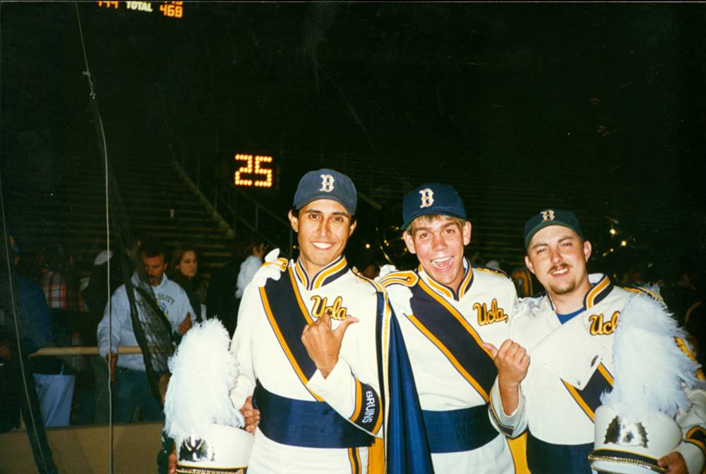 1996 at Cal Drum Majors Adrian Rivas, Mike Jewett, and Kevin McKeown