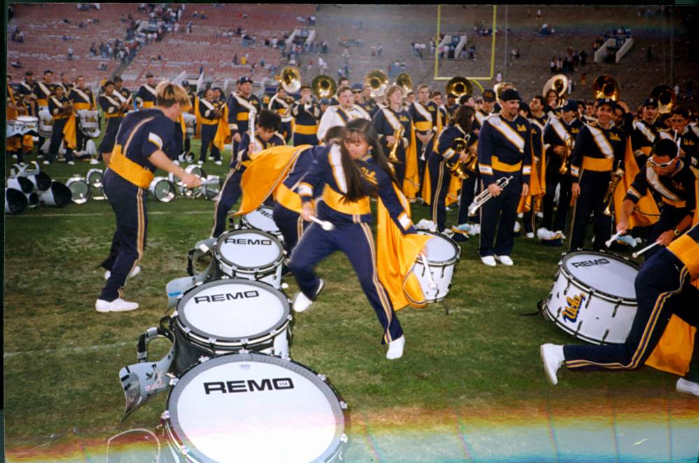 Percussion during "Sing Sing Sing" Postgame