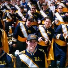 Band in stands, 1997 Texas