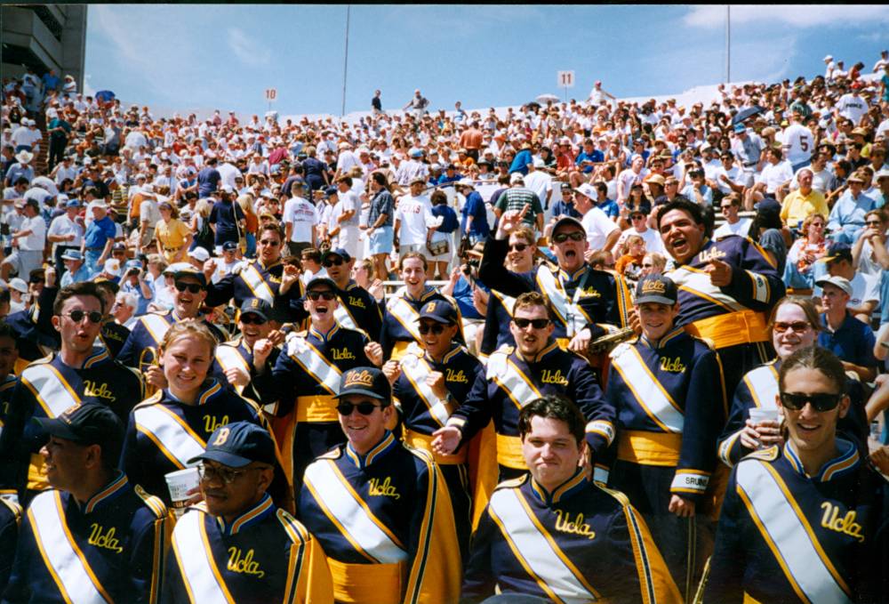 Band in stands, 1997 Texas