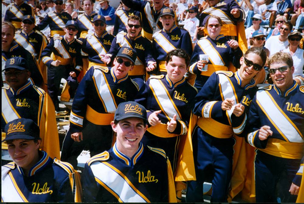 Band in stands, 1997 Texas